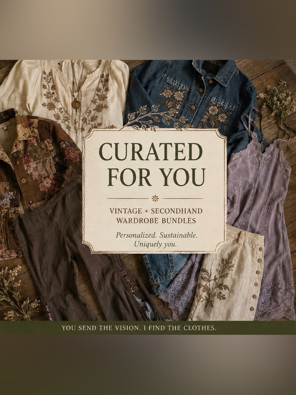 5-Piece Personalized Vintage + Secondhand Wardrobe | Curated & Sourced for You